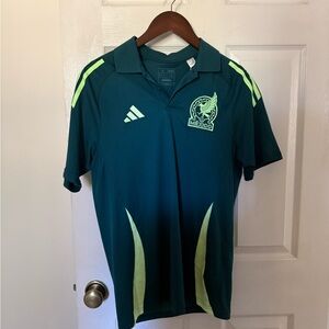 NWT Adidas Green Mexico National Team 2024 Raglan Polo Men’s Small
